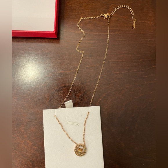 Chow Tai Fook Rose Gold Stainless Steel Necklace 16” to 18” - Picture 3 of 5